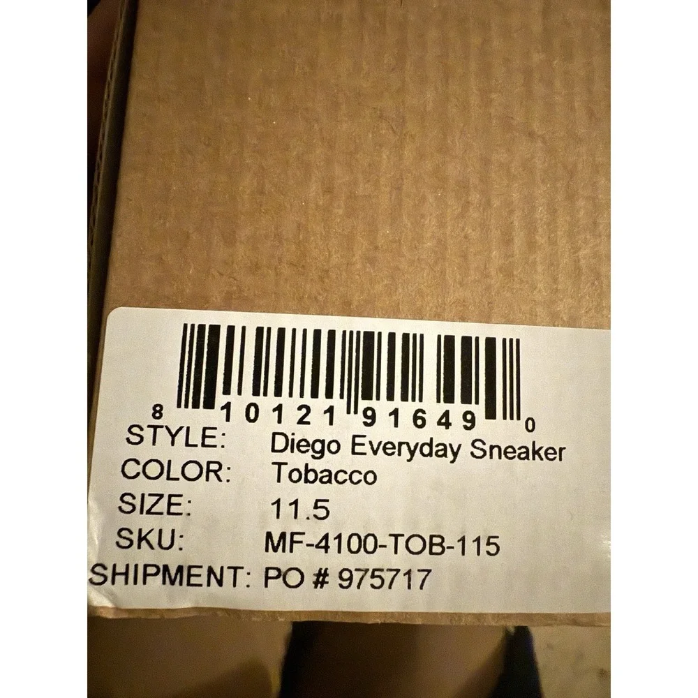 Nisolo Diego Everyday‎ Sneaker Tobacco Leather Mens 11.5 New